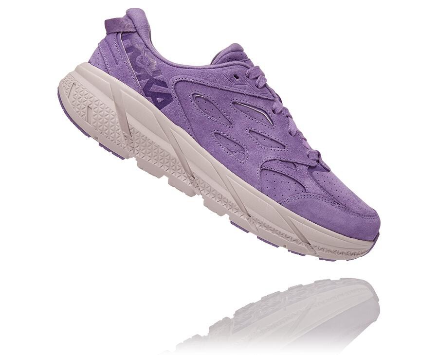 Zapatillas Asfalto Hoka One One Hombre - Clifton L Suede - Moradas - XHF784152